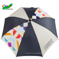 minigolfe publicidade guarda-chuva colorido branco com moldura de madeira